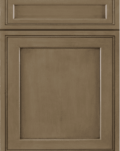 A brown cabinet door
