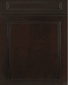 A brown cabinet door