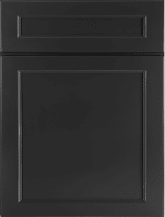 A black cabinet door