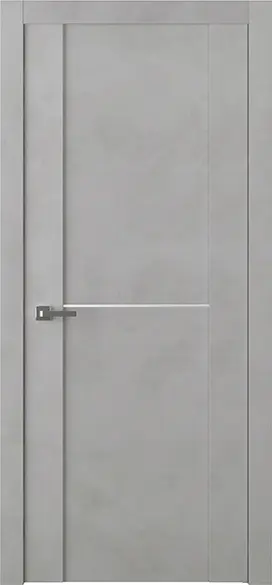 A light gray interior door