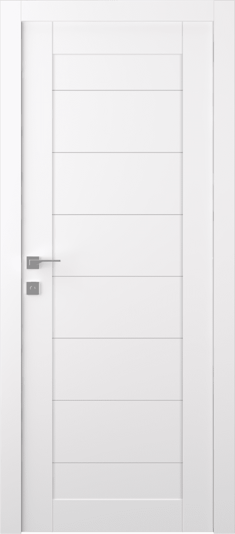 A white interior door